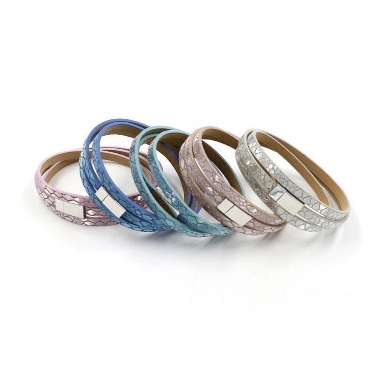 Shimmery Scaled Layer Wrapped Bracelet